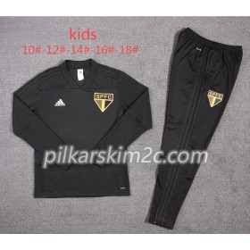 Sao Paulo Dziecięca Komplet Bluzy Treningowe Czarny 2018-2019